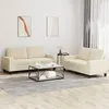 Image de vidaXL Ensemble de canapés 2 pcs crème tissu3201884