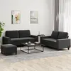 Image de vidaXL Ensemble de canapés 3 pcs noir tissu