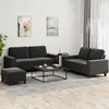 Image de vidaXL Ensemble de canapÃ©s 3 pcs noir tissu