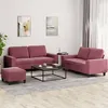 Image de vidaXL Ensemble de canapés 3 pcs rouge bordeaux tissu