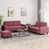 Image de vidaXL Ensemble de canapÃ©s 3 pcs rouge bordeaux tissu