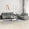 Image de vidaXL Ensemble de canapés 2 pcs gris foncé tissu3201899