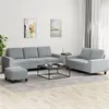 Image de vidaXL Ensemble de canapés 3 pcs gris clair tissu3201906