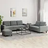Image de vidaXL Ensemble de canapés 3 pcs gris foncé tissu