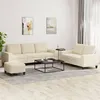 Image de vidaXL Ensemble de canapÃ©s 3 pcs crÃ¨me tissu