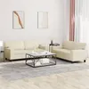 Image de vidaXL Ensemble de canapés 2 pcs crème similicuir3201915