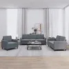 Image de vidaXL Ensemble de canapés 3 pcs gris foncé velours3201935