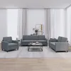 Image de vidaXL Ensemble de canapÃ©s 3 pcs gris foncÃ© velours