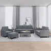 Image de vidaXL Ensemble de canapés 4 pcs gris foncé velours