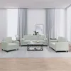 Image de vidaXL Ensemble de canapés 3 pcs avec coussins gris clair velours3201954