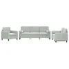 Image de vidaXL Ensemble de canapÃ©s 3 pcs avec coussins gris clair velours