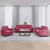 Image de vidaXL Ensemble de canapés 3 pcs avec coussins rouge bordeaux velours3201958