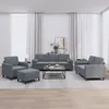 Image de vidaXL Ensemble de canapÃ©s 4 pcs avec coussins gris foncÃ© velours