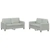 Image de vidaXL Ensemble de canapÃ©s 2 pcs gris clair velours