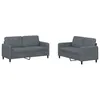 Image de vidaXL Ensemble de canapÃ©s 2 pcs gris foncÃ© velours
