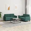 Image de vidaXL Ensemble de canapés 2 pcs vert foncé velours3201976