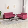 Image de vidaXL Ensemble de canapÃ©s 2 pcs rouge bordeaux velours
