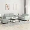 Image de vidaXL Ensemble de canapés 3 pcs gris clair velours3201984