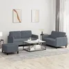 Image de vidaXL Ensemble de canapÃ©s 3 pcs gris foncÃ© velours