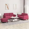 Image de Vidaxl Ensemble De CanapÃ©s 3 Pcs Rouge Bordeaux Velours