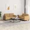 Image de vidaXL Ensemble de canapés 2 pcs avec coussins marron velours