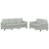Image de vidaXL Ensemble de canapÃ©s 2 pcs gris clair velours