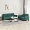Image de vidaXL Ensemble de canapés 2 pcs vert foncé velours3202016