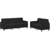 Image de vidaXL Ensemble de canapÃ©s 2 pcs noir velours