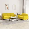 Image de vidaXL Ensemble de canapés 2 pcs jaune velours