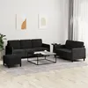 Image de vidaXL Ensemble de canapÃ©s 3 pcs noir velours