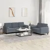 Image de vidaXL Ensemble de canapés 2 pcs avec coussins gris foncé velours3202035