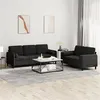 Image de vidaXL Ensemble de canapés 2 pcs avec coussins noir velours3202039