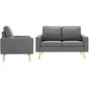 Image de vidaXL Ensemble de canapÃ©s 2 pcs avec coussins noir velours