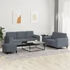 Image de vidaXL Ensemble de canapés 3 pcs avec coussins gris foncé velours3202045