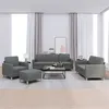 Image de vidaXL Ensemble de canapés 4 pcs avec coussins Gris foncé Tissu3202063