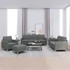 Image de vidaXL Ensemble de canapÃ©s 4 pcs avec coussins Gris foncÃ© Tissu
