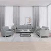 Image de vidaXL Ensemble de canapés 3 pcs coussins gris clair tissu3202070