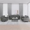 Image de vidaXL Ensemble de canapés 3 pcs coussins gris foncé tissu3202071