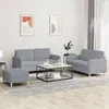 Image de vidaXL Ensemble de canapés 3 pcs avec coussins Gris clair Tissu3202094