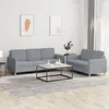 Image de vidaXL Ensemble de canapés 2 pcs avec coussins Gris clair Tissu3202118