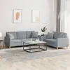 Image de vidaXL Ensemble de canapés 2 pcs coussins gris clair tissu3202134
