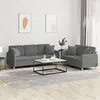 Image de vidaXL Ensemble de canapés 2 pcs coussins gris foncé tissu3202135