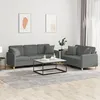 Image de vidaXL Ensemble de canapÃ©s 2 pcs coussins gris foncÃ© tissu