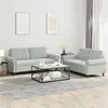 Image de vidaXL Ensemble de canapés 2 pcs avec coussins Gris clair Velours3202210