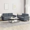 Image de vidaXL Ensemble de canapés 2 pcs avec coussins Gris foncé Velours3202211