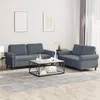 Image de vidaXL Ensemble de canapÃ©s 2 pcs avec coussins Gris foncÃ© Velours