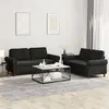 Image de vidaXL Ensemble de canapés 2 pcs avec coussins Noir Velours3202215