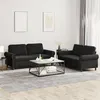 Image de vidaXL Ensemble de canapÃ©s 2 pcs avec coussins Noir Velours