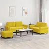 Image de vidaXL Ensemble de canapés 3 pcs avec coussins Jaune Velours3202226