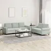 Image de vidaXL Ensemble de canapés 2 pcs avec coussins Gris clair Velours3202250